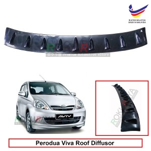 Perodua Viva 2007-2014 Vortex Generator Shark Fin Aerodynamic Rear Top Roof Diffuser Diffusor